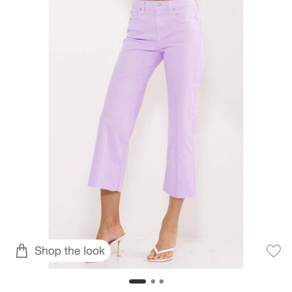 Sneak Peek Lavender Cropped Pants NWT SIZE 26